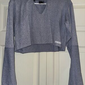Gymshark purple Cropped Long Sleeve Top